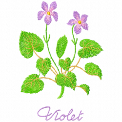 Flowers And Tree Embroidery Design 2